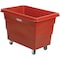 Global Industrial 8 Bushel Plastic Bulk Box Truck, Direct Mount Base, Red, 33-3/10L x 24-3/5W x 27-2/5H 800313RD - alternate 1